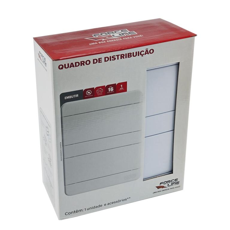 QUADRO DISTRIBUICAO 16 DISJUNTORES DIN BR- EMBUTIR