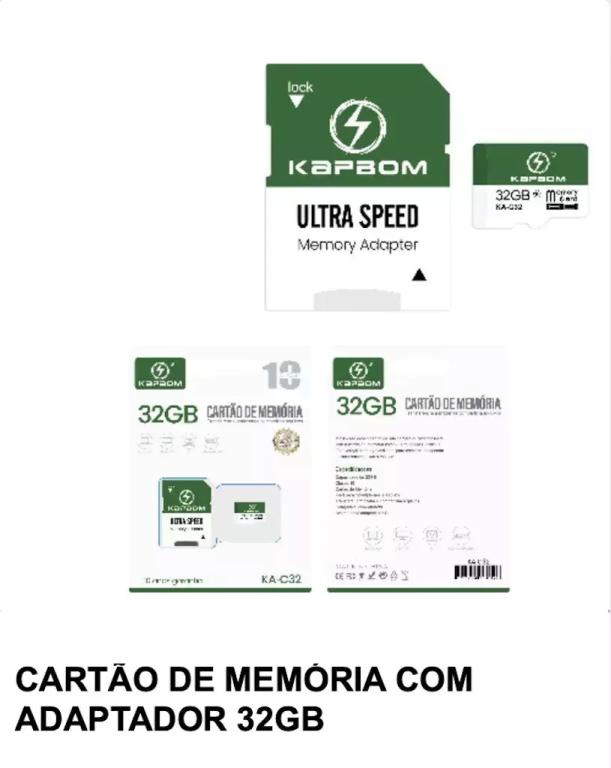 CARTAO DE MEMORIA 32GB C/ ADAPTADOR SD