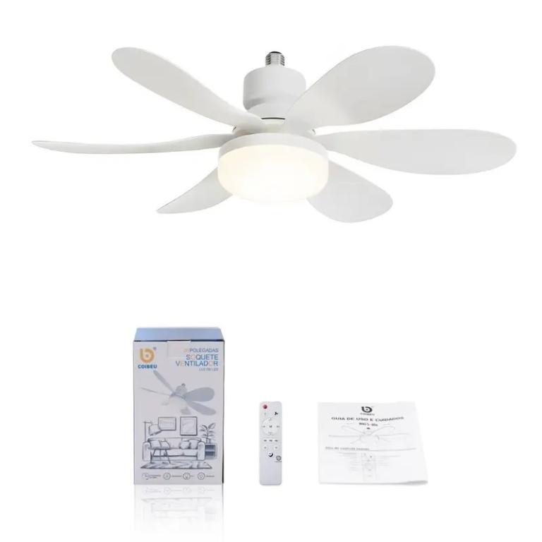 LAMPADA DE LED C/VENTILADOR 24W BRANCO QUENTE FRIO