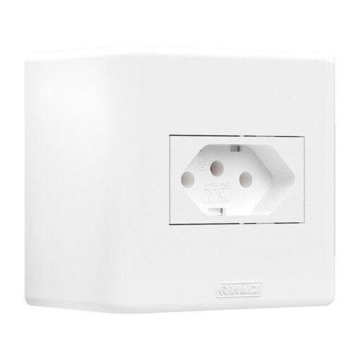 TOMADA 10A 2P+T SOBREPOR BRANCO JERI PLUS