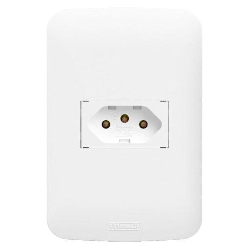 TOMADA MODULO 10A C/PLACA 4X2 BRANCO CANOA