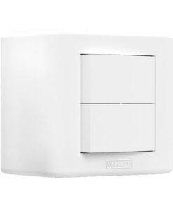 2 INTERRUPTOR SIMPLES 10A SOBREPOR BRANCO JERI PLUS