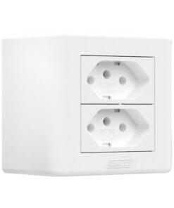 2 TOMADA 10A 2P+T SOBREPOR BRANCO JERI PLUS