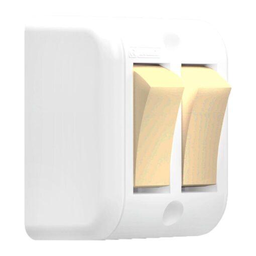 INTERRUPTOT 2 TECLA SOBREPOR 10A BRANCO