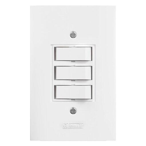 INTERRUPTOR 3 TECLAS SIMPLES 10A C/PLACA 4X2 BRANCO DUNAS