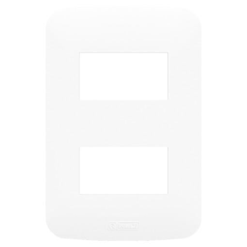 PLACA 2 MODULO C/SUPORTE BRANCO CANOA