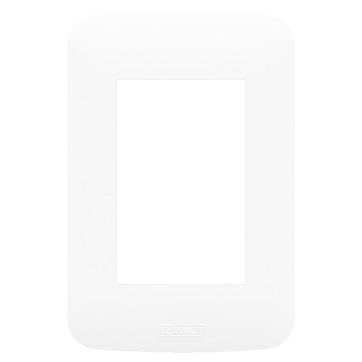 PLACA 3 MODULO C/SUPORTE BRANCO CANOA