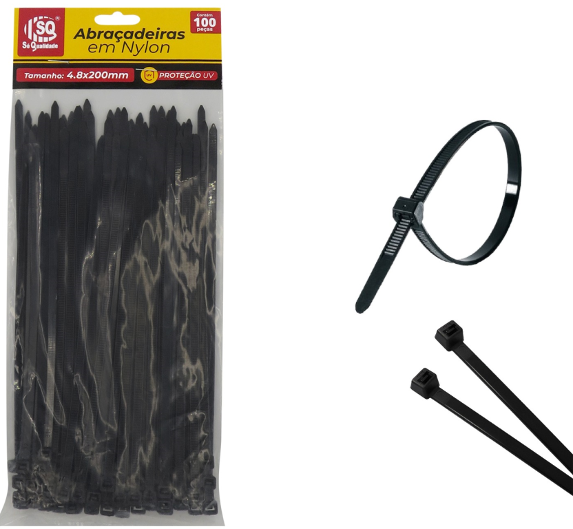 ABRACADEIRA DE NYLON 4,8X200MM SQ-3691
