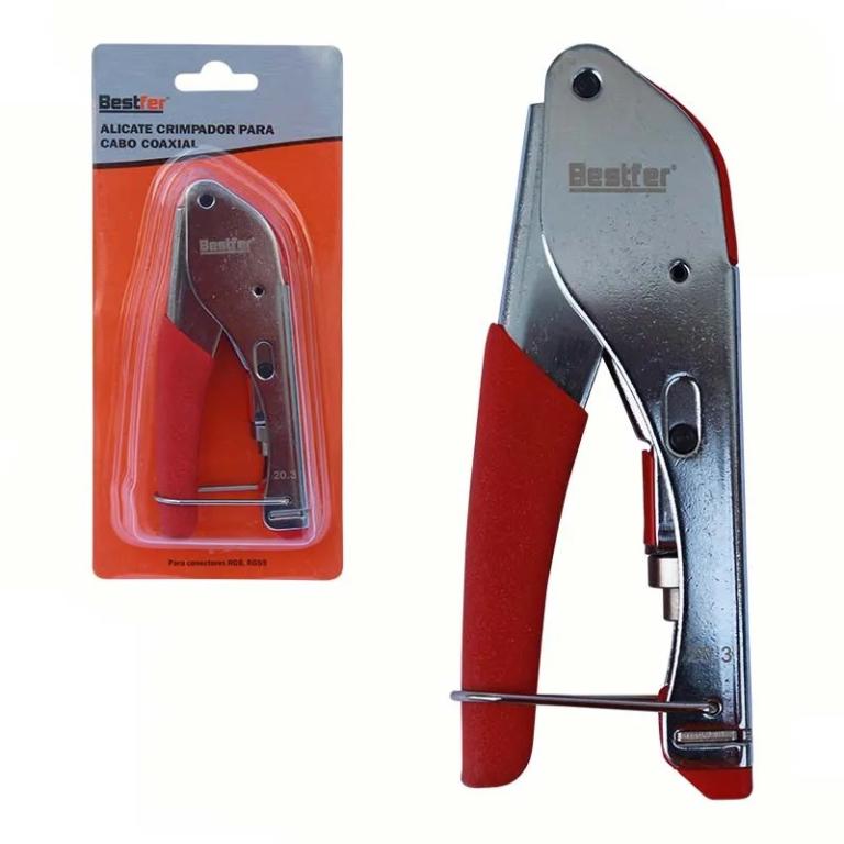 ALICATE DE CRIMPAR CABO COAXIAL BESTFER 1481