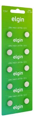 BATERIA LR 41 AG3 ELGIN COM 10 UNIDADES *