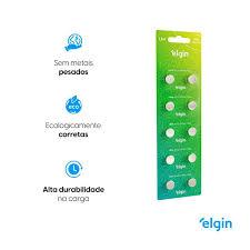 BATERIA LR 44 AG13 ELGIN COM 10 UNIDADES *