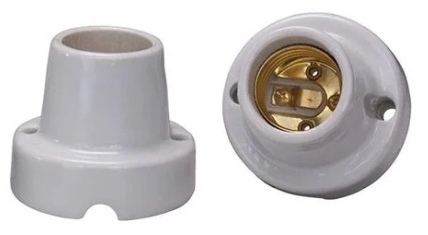 BOCAL DE PORCELANA COM BASE 4A-250V FERTAK 8