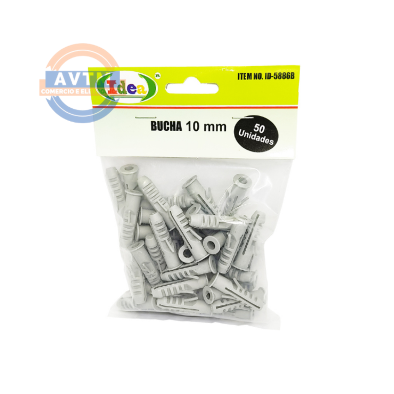 BUCHA 10MM C/50 UNIDADES IDEA 5886 *