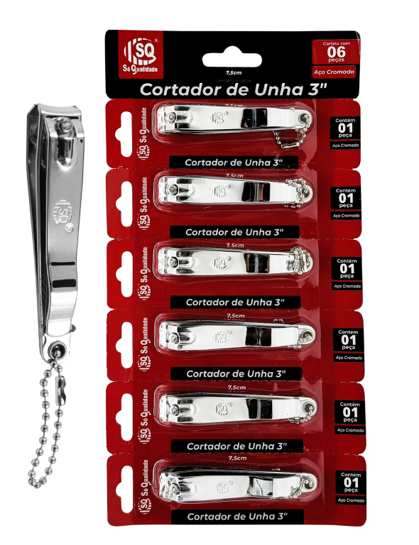 CORTADOR DE UNHA ACO CROMADO 3'' SQ-3347