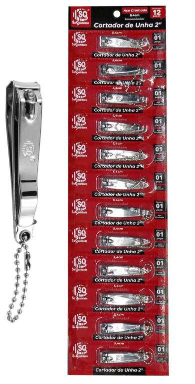 CORTADOR DE UNHA CARTELA 12PCS PEQUENO SQ-89