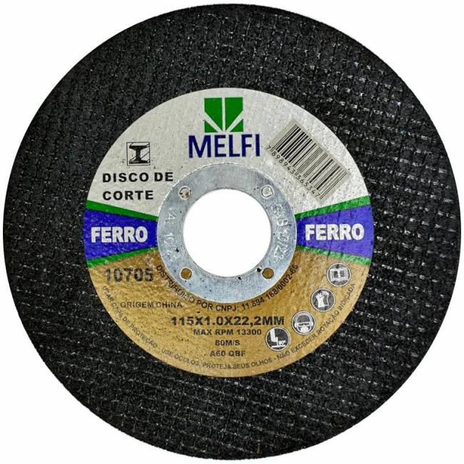 DISCO CORTE FERRO 10UN 115X1.0X22,23MM MELFI