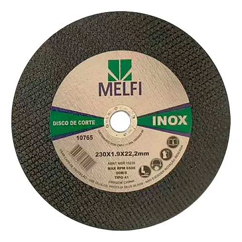 DISCO DE CORTE INOX 230X1.9X22.23MM MELFI 10