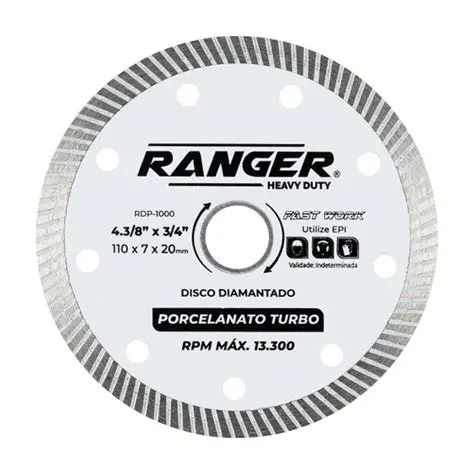 DISCO DE CORTE PORCELANATO 110X7X20MM RANGER