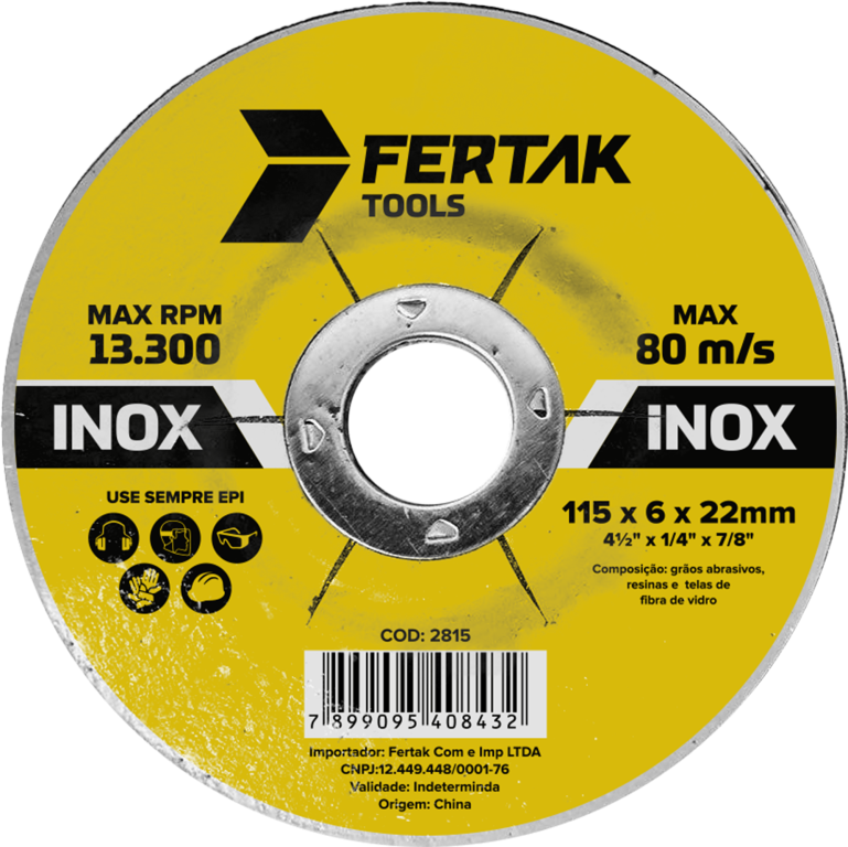 DISCO DE DESBASTE 4-1/2X1/4 FERTAK 2815