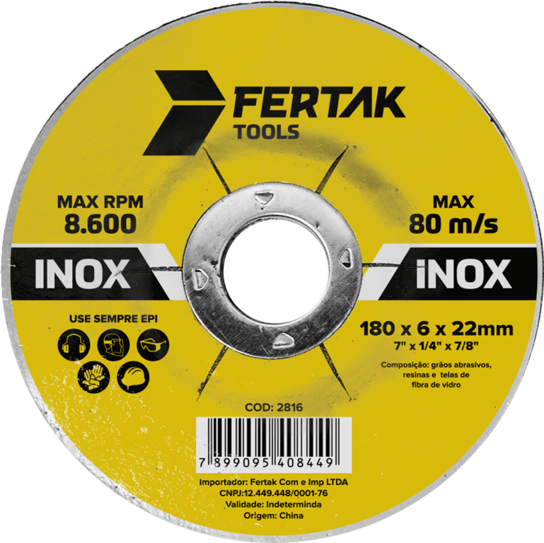 DISCO DE DESBASTE 7-1/4X7/8 FERTAK 2816