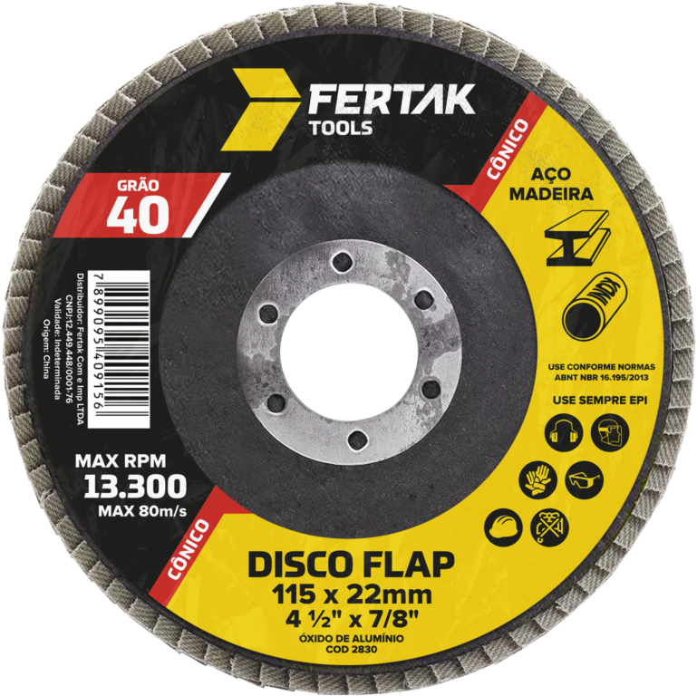 DISCO FLAP 115MM GRAO 40 FERTAK 2830