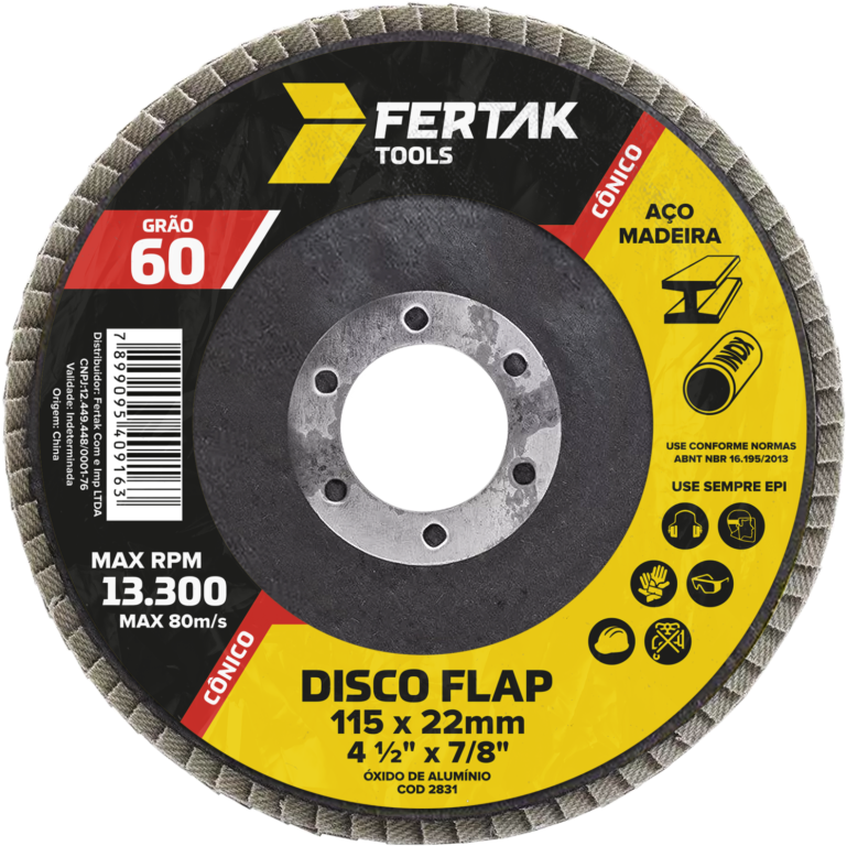 DISCO FLAP 115MM GRAO 60 FERTAK 2831