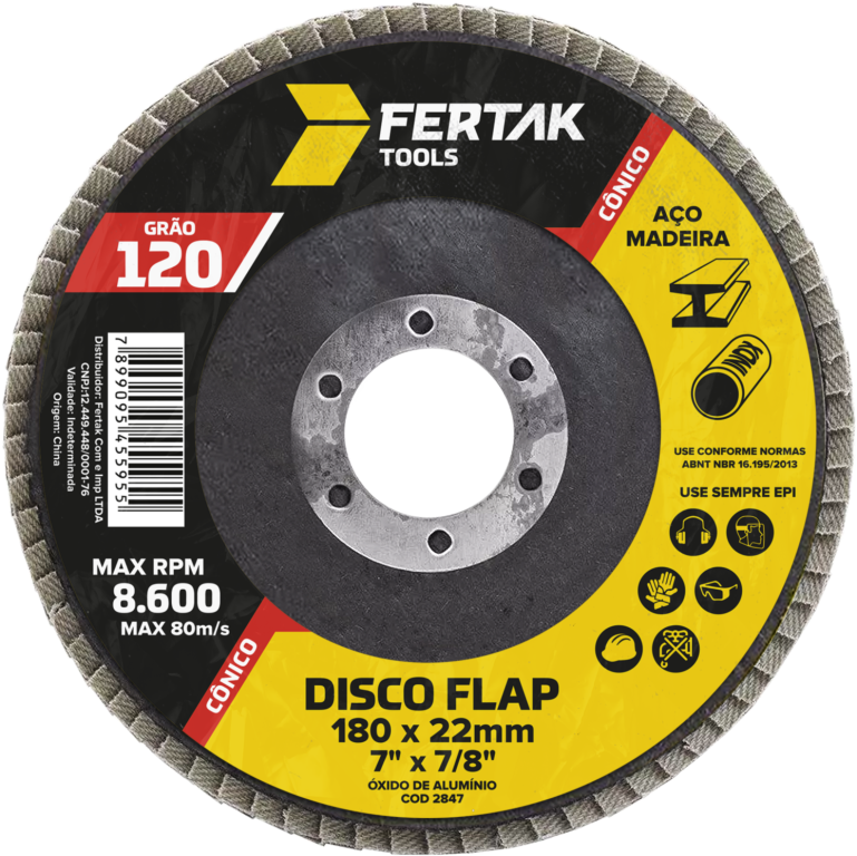 DISCO FLAP 180MM GRAO 120 FERTAK 2847 *