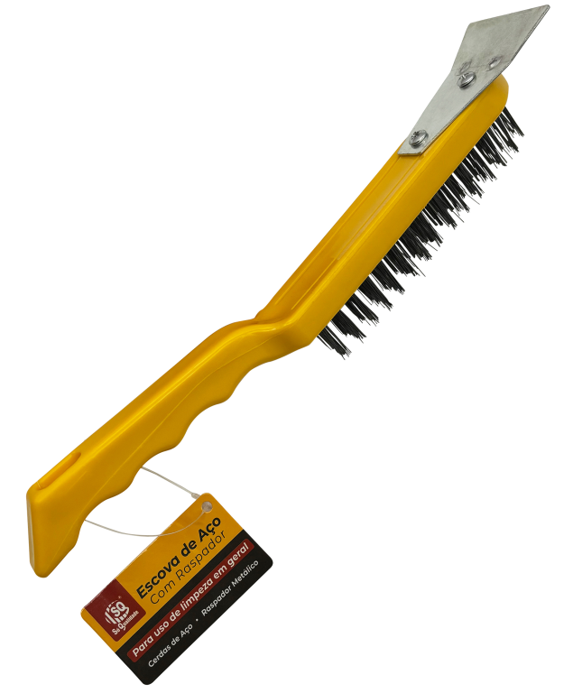 ESCOVA DE ACO COM RASPADOR SQ-4275