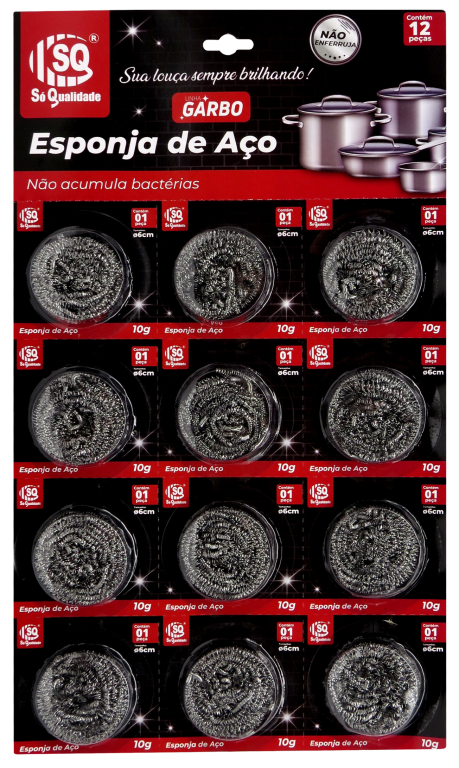 ESPONJA DE ACO LINHA GARBO UNIDADE SQ-4283