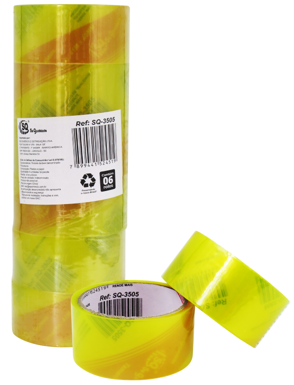 FITA ADESIVA TRANSPARENTE 41MX45MM SQ-3505