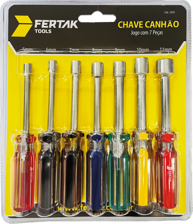 JOGO DE CHAVE CANHAO 7PCS FERTAK 2650