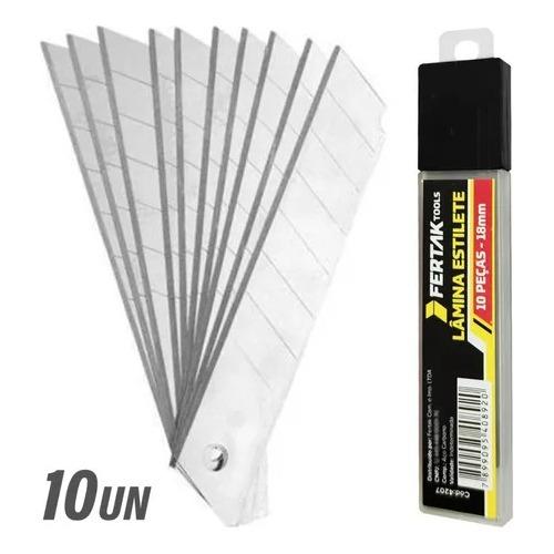 LAMINA PARA ESTILETE 18MM 10PCS FERTAK 4207