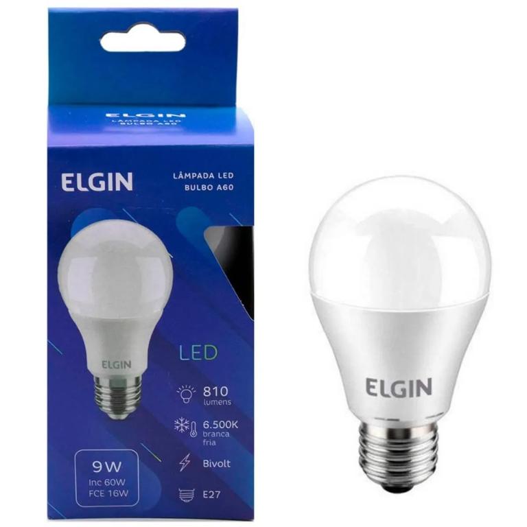 LAMPADA BULBO LED 9W 6500K ELGIN ***