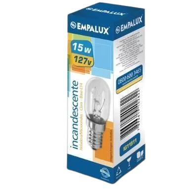 LAMPADA INCAND. 15W GELAD/FOGAO/MICR E14 EMP