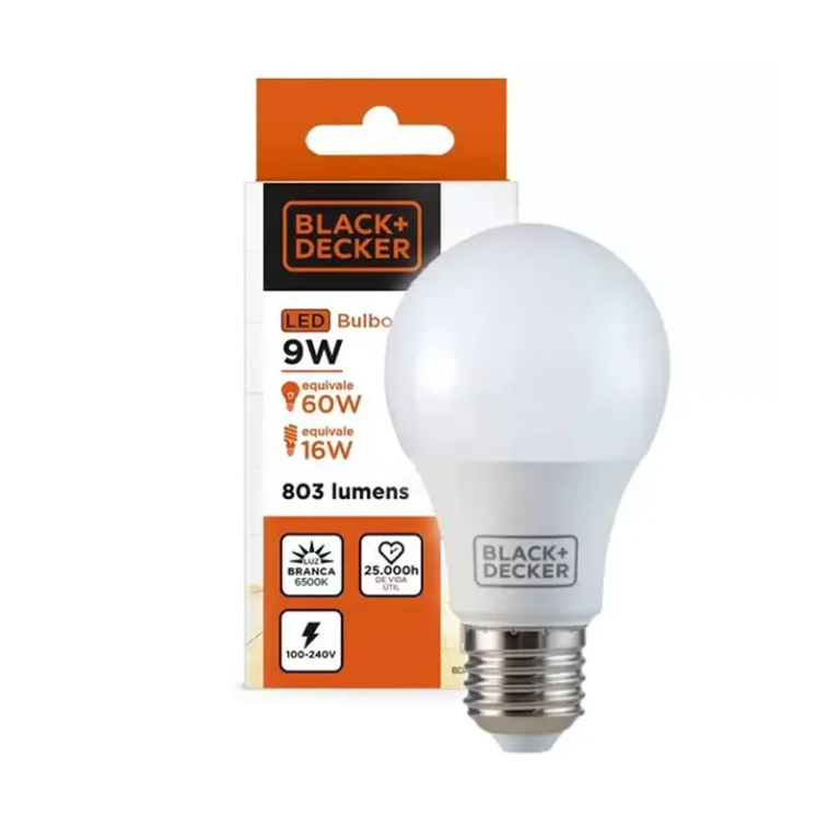 LAMPADA LED 9W 6500K BLACK DECKER  *