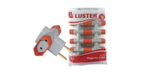 PINO BENJAMIM 10A 2P+T CINZA/LARANJA LUSTER