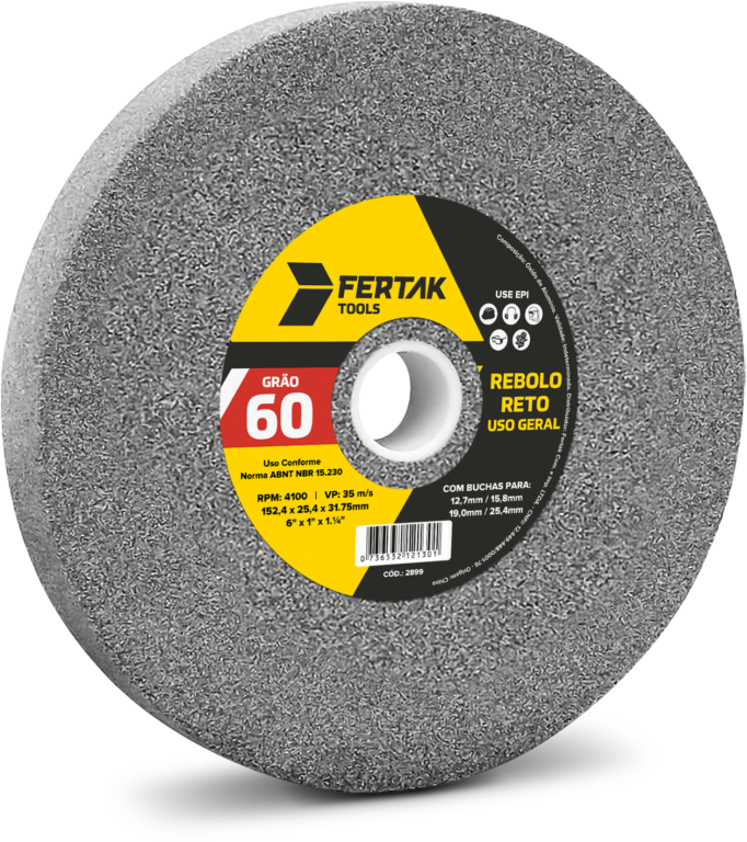 REBOLO RETO 6''X1'' GRAO 60 FERTAK 2899