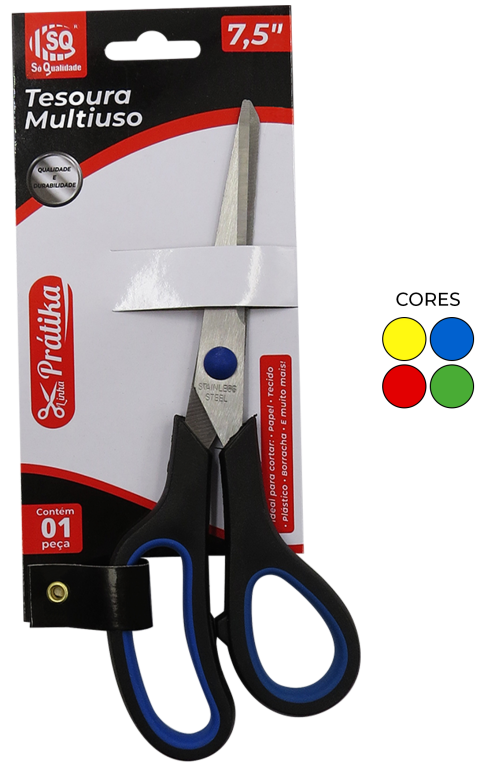 TESOURA MULTIUSO 7,5'' SQ-2888