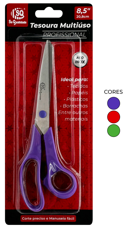 TESOURA MULTIUSO 8,5'' SQ-3338
