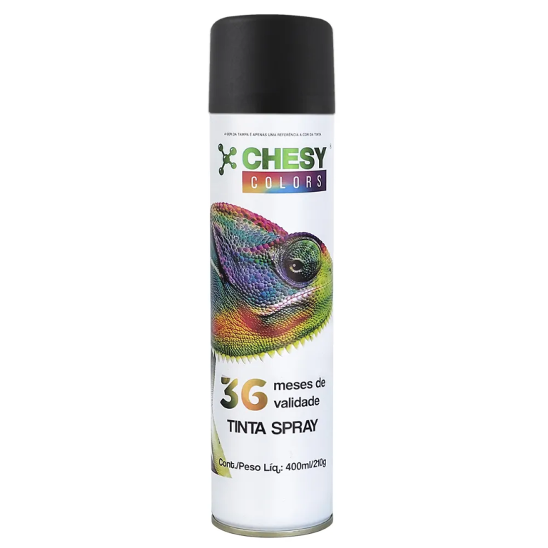 TINTA USO GERAL PRETO FOSCO SPRAY 400ML CHES