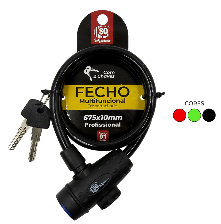 TRANCA DE BICICLETA 65CMX10MM SQ-3537