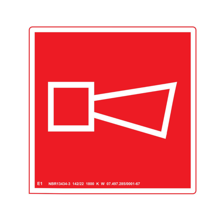 Placa Alarme Sonoro / Sirene Fotoluminescente  20x20cm