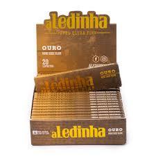 PAPEL SEDA ALEDINHA OURO BROWN MINI SLIM C/20