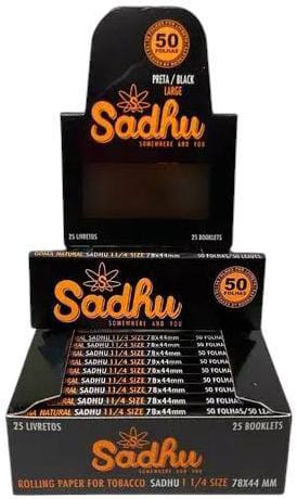 PAPEL SEDA SADHU BLACK 1/4 MINI C/25