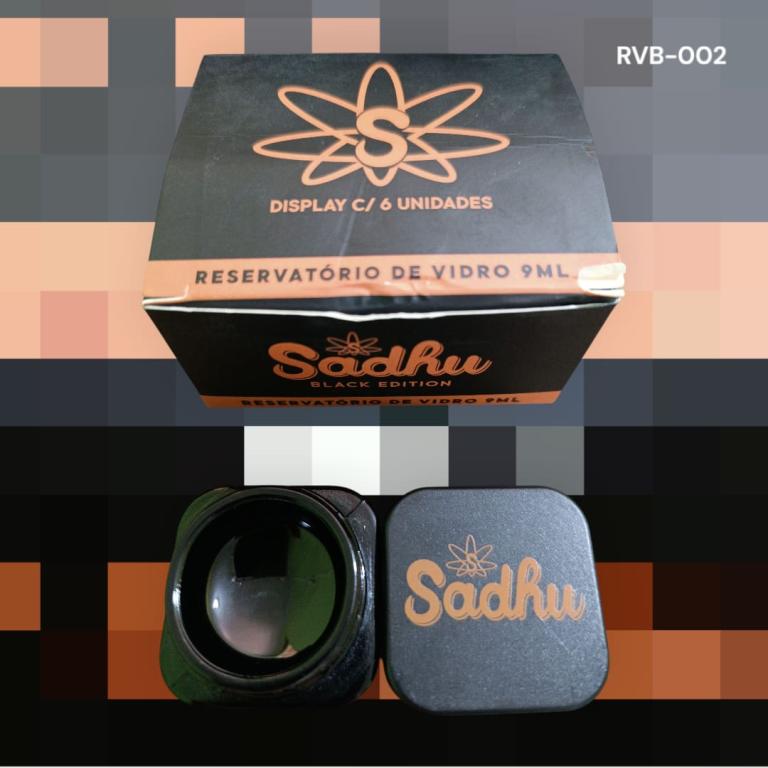 RESERVATÓRIO DE VIDRO SADHU 9ML S/ DIVÓRIA C/6