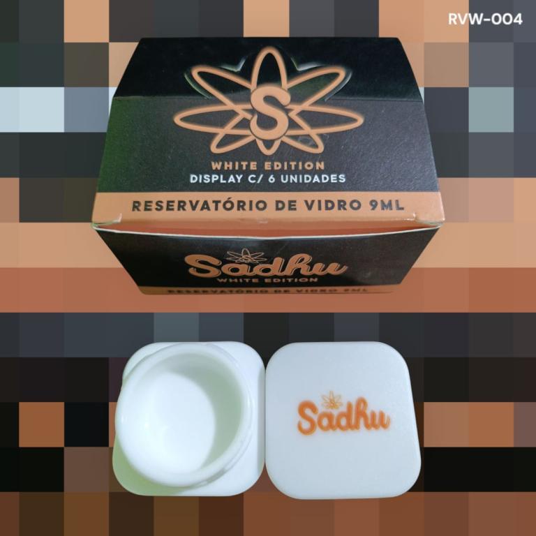 RESERVATÓRIO DE VIDRO SADHU 9ML S/ DIVÓRIA C/6