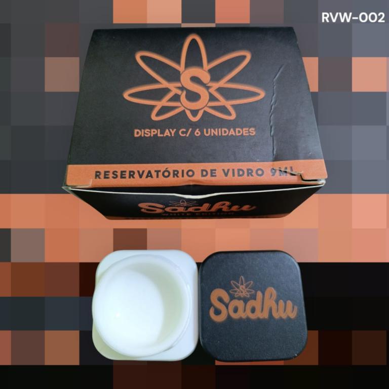 RESERVATÓRIO DE VIDRO SADHU 9ML S/ DIVÓRIA C/6