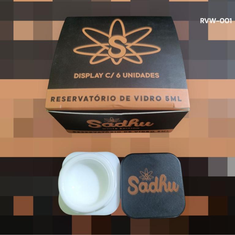 RESERVATÓRIO DE VIDRO SADHU 5ML S/DIVÓRIA C/6