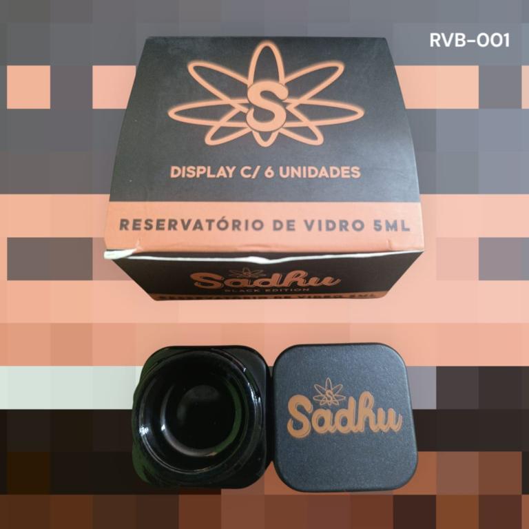 RESERVATÓRIO DE VIDRO SADHU 5ML S/DIVÓRIA C/6