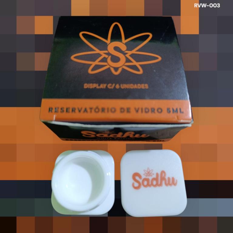RESERVATÓRIO DE VIDRO SADHU 5ML S/DIVÓRIA C/6